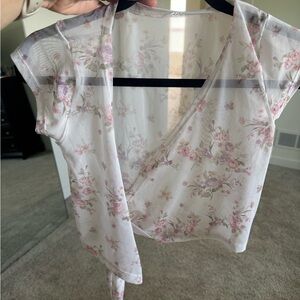 Eleve Dancewear Sheer Floral Wrap